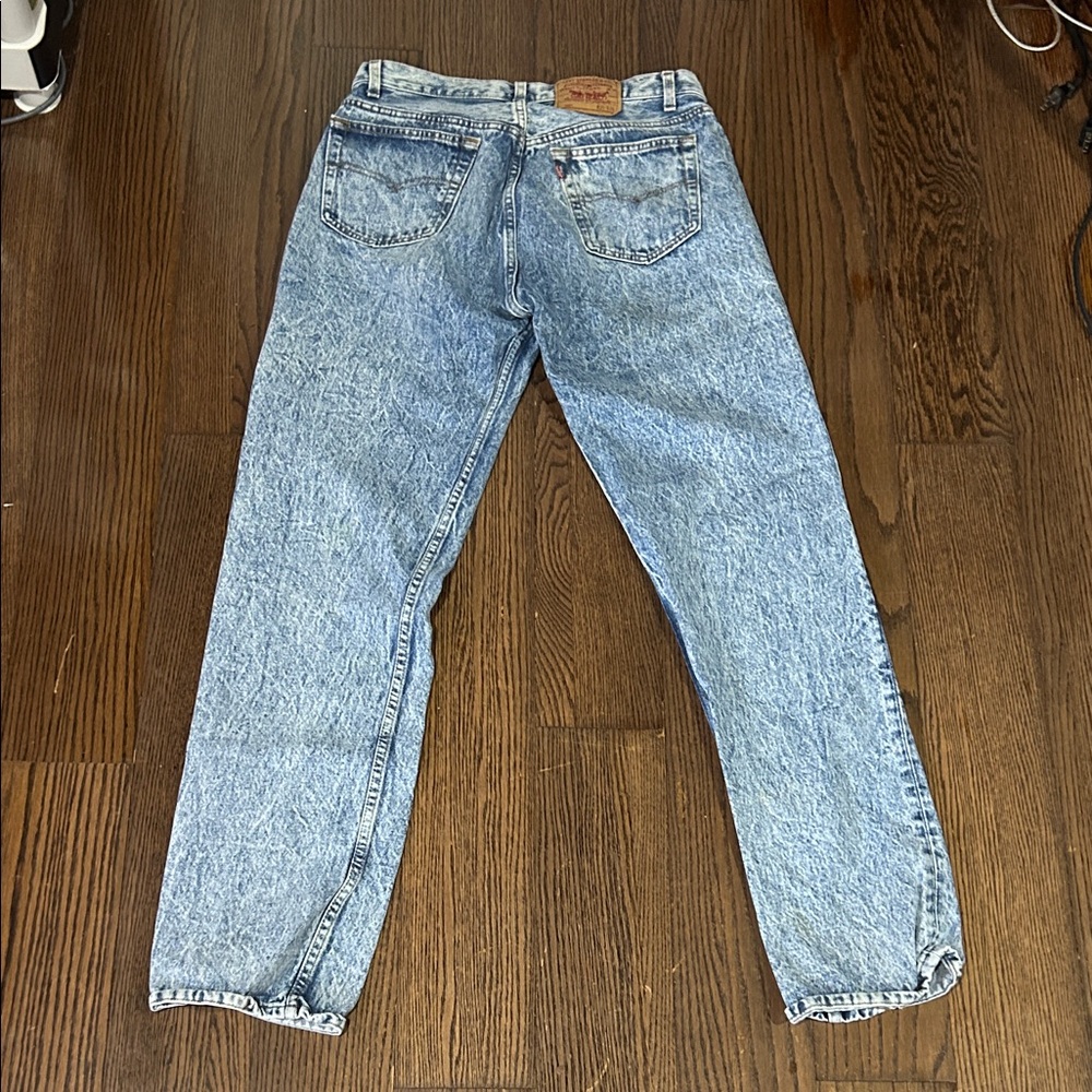 Vtg Levi's Acid Wash 501 Light blue made in USA jeans 34 x 33